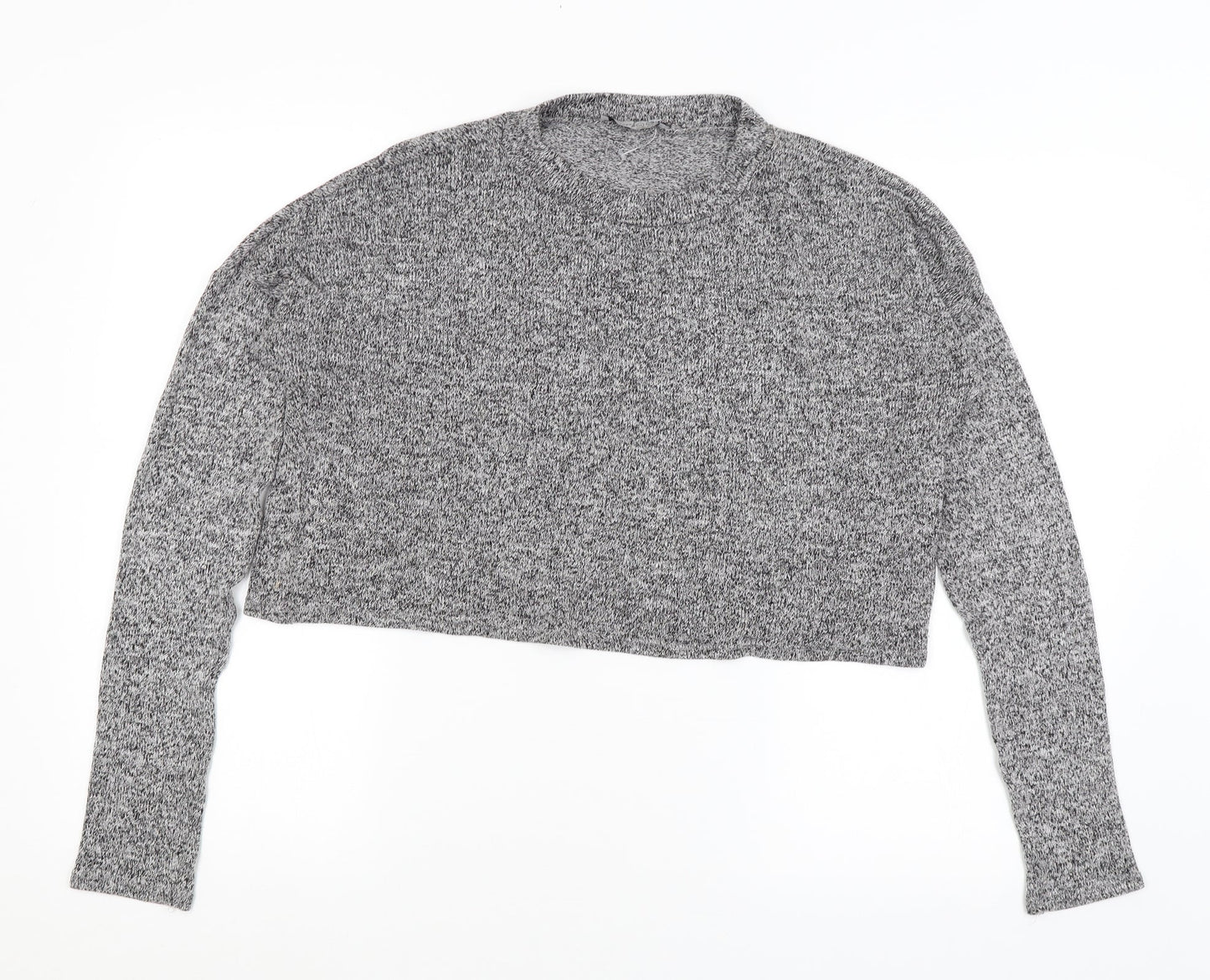 Womens UK Size 14 Atmosphere Grey Cropped T-Shirt