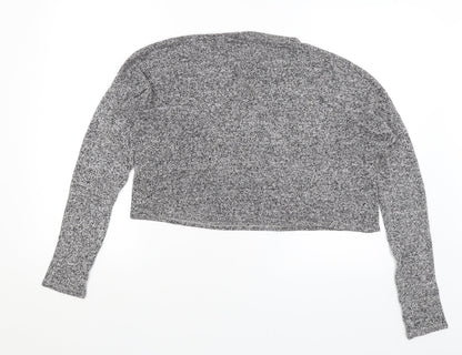 Womens UK Size 14 Atmosphere Grey Cropped T-Shirt