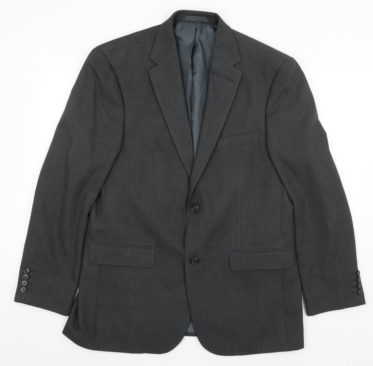 Mens UK Size L Greenwoods Regular Grey Suit Jacket