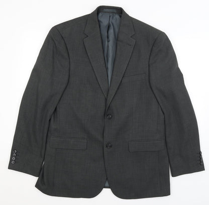 Mens UK Size L Greenwoods Regular Grey Suit Jacket
