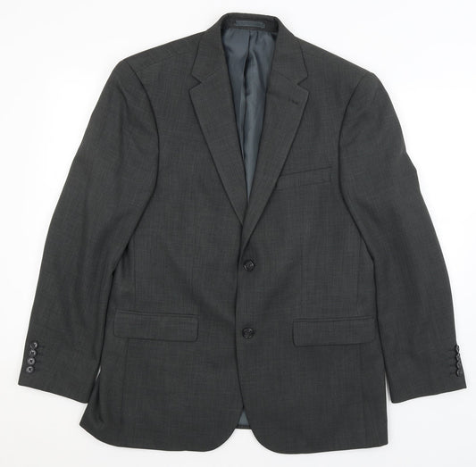 Mens UK Size L Greenwoods Regular Grey Suit Jacket