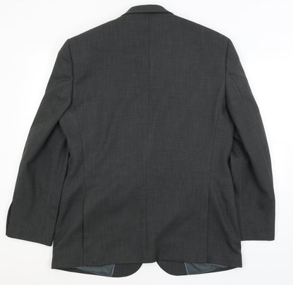Mens UK Size L Greenwoods Regular Grey Suit Jacket