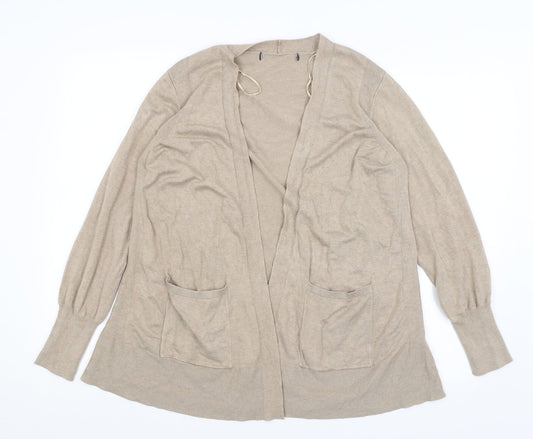 Womens UK Size M M&S Brown Cardigan Jumper