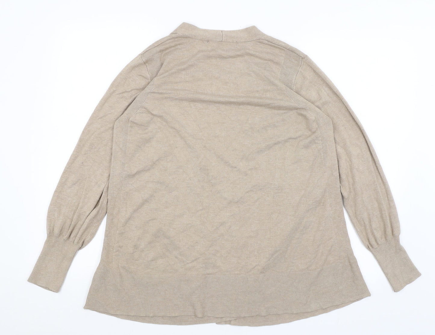 Womens UK Size M M&S Brown Cardigan Jumper