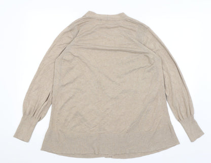 Womens UK Size M M&S Brown Cardigan Jumper