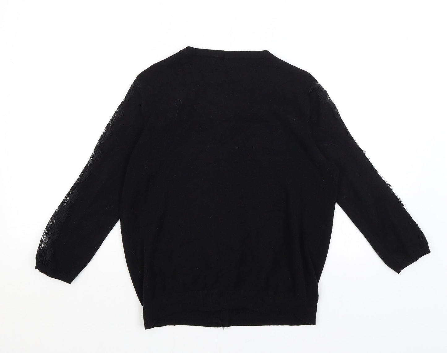 Womens UK Size 14 M&Co Black Cardigan Jumper
