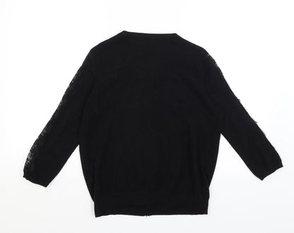 Womens UK Size 14 M&Co Black Cardigan Jumper