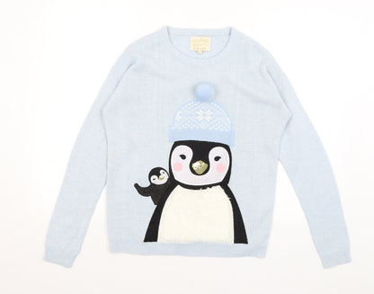 Preworn Womens Blue   Pullover Jumper Size 10  - Penguins