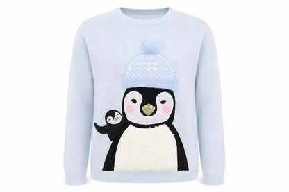 Preworn Womens Blue   Pullover Jumper Size 10  - Penguins