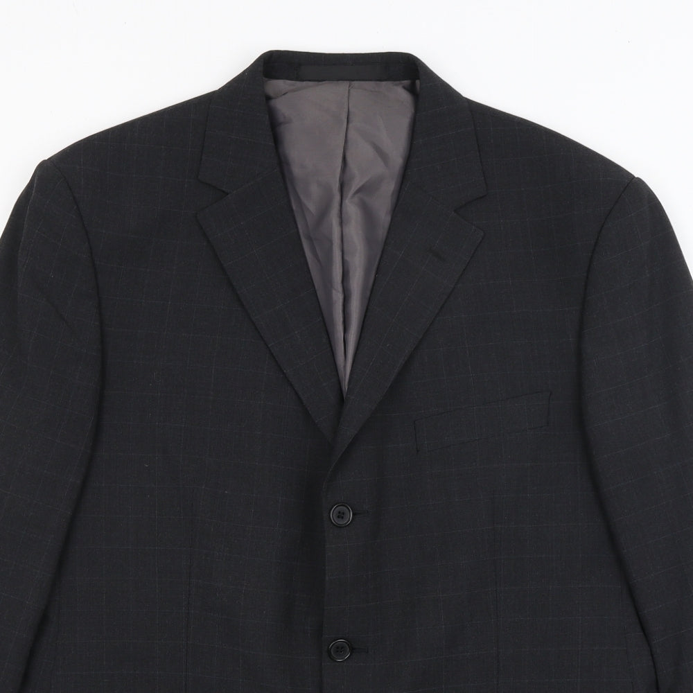 Mens UK Size L M&S Regular Grey Suit Jacket