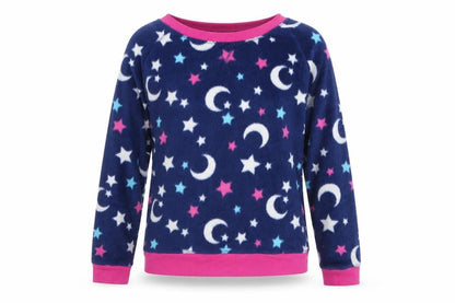 Adore Womens Blue Solid  Top Pyjama Top Size 8  - Stars & Moons