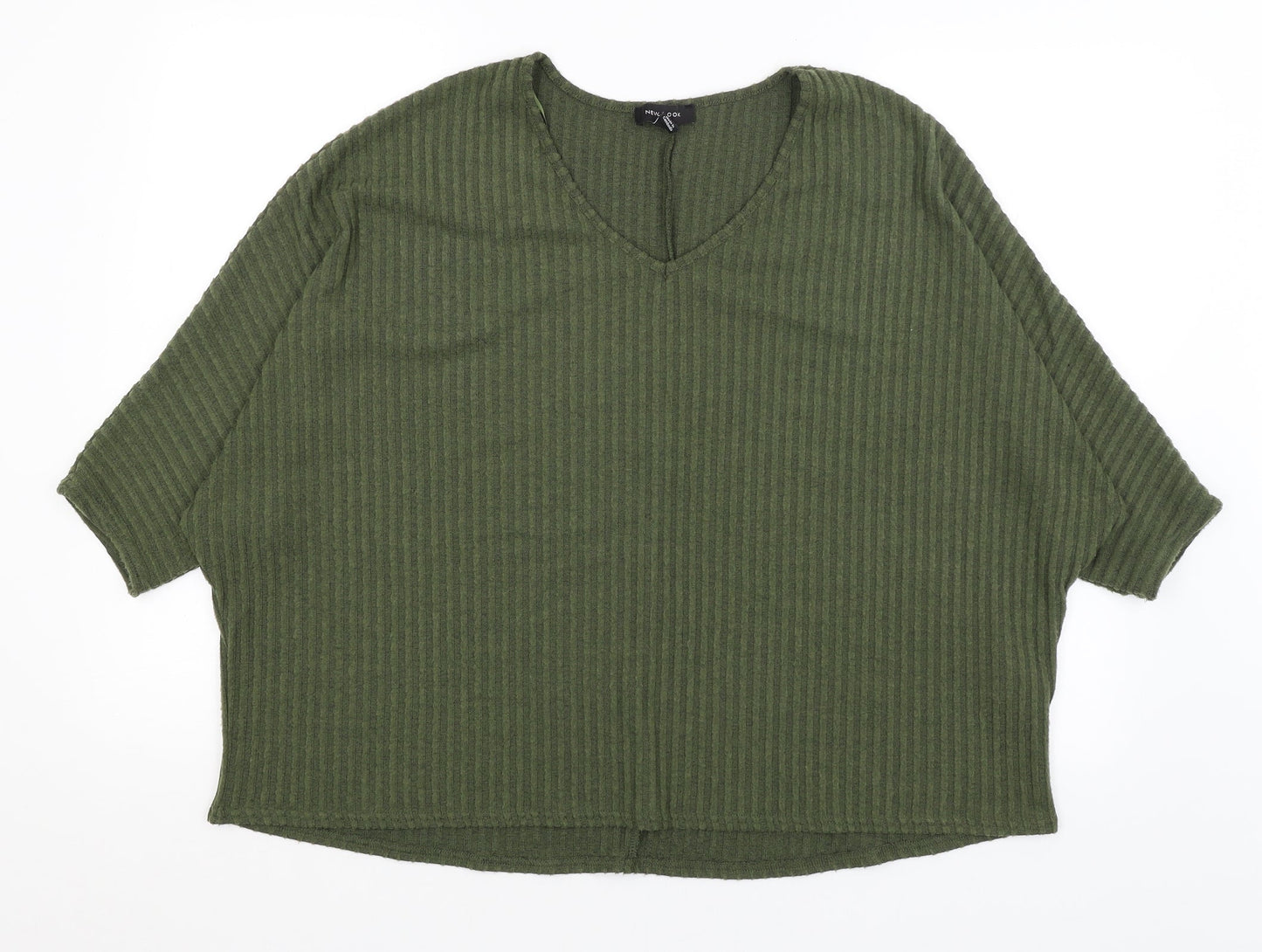 Womens UK Size M New Look Green Pullover Jumper