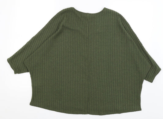 Womens UK Size M New Look Green Pullover Jumper