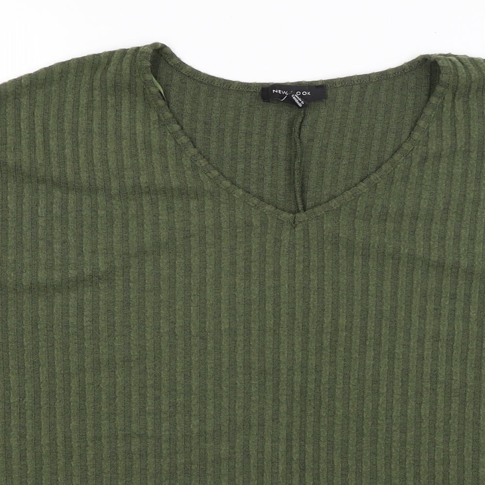 Womens UK Size M New Look Green Pullover Jumper
