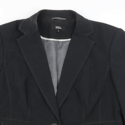 M&S Womens Grey   Jacket Blazer Size 16