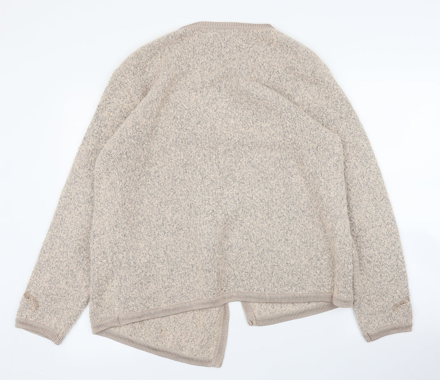 Womens UK Size XL Amoretti Beige Cardigan Jumper