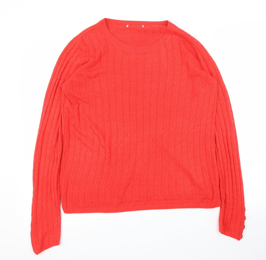 TU Womens Red   Pullover Jumper Size 14