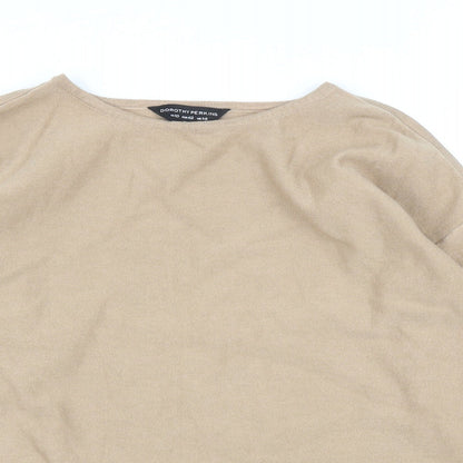 Womens UK Size 14 Dorothy Perkins Beige Pullover Jumper