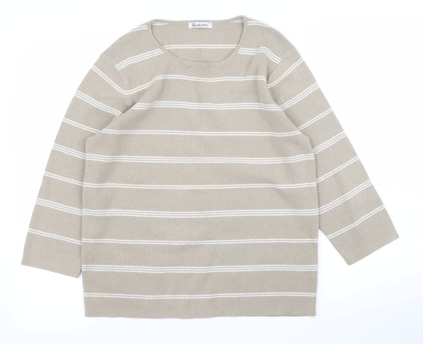 Womens UK Size 16 Berkertex Beige Pullover Jumper