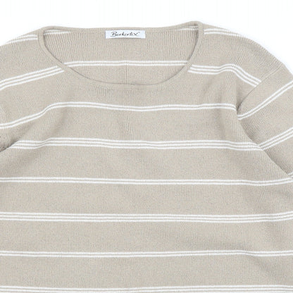 Womens UK Size 16 Berkertex Beige Pullover Jumper
