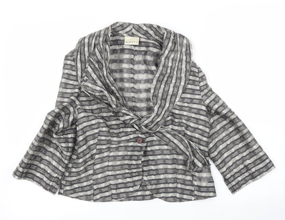 Womens UK Size 12 Minuet Silver Cardigan Jumper