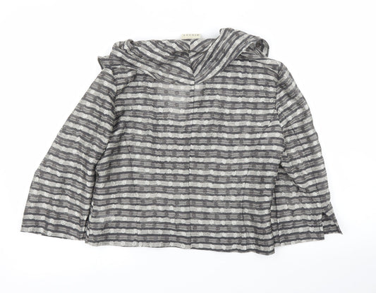 Womens UK Size 12 Minuet Silver Cardigan Jumper