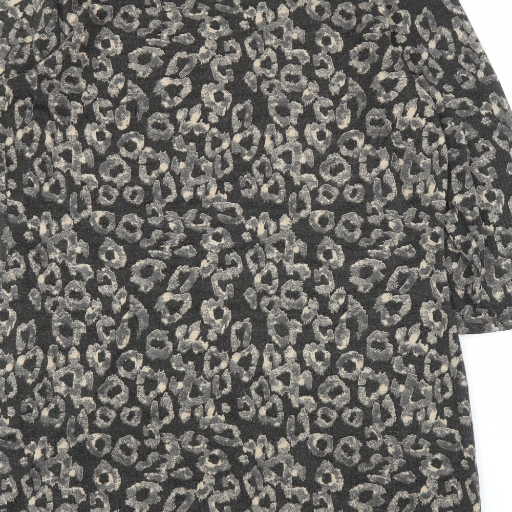F&F Womens Brown Animal Print  Tunic Blouse Size 12  - Leopard print