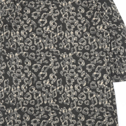 F&F Womens Brown Animal Print  Tunic Blouse Size 12  - Leopard print
