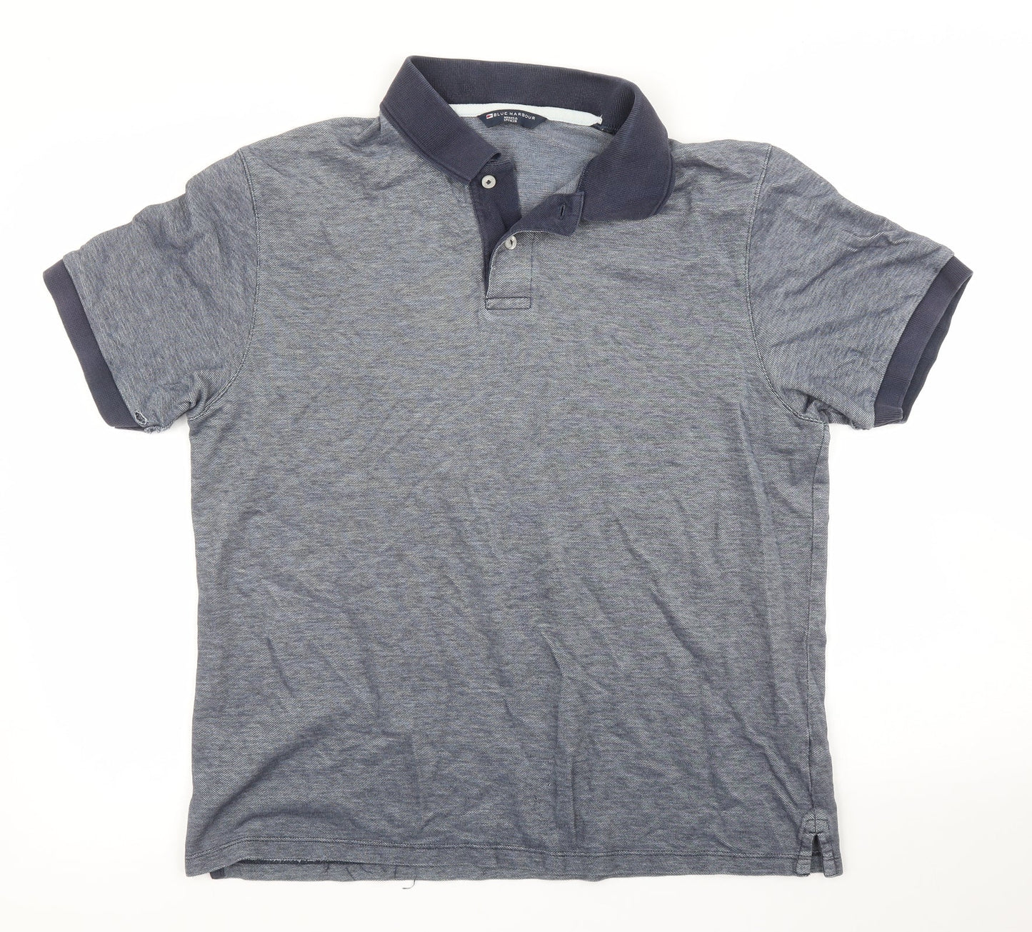M&S Mens Blue    Polo Size L