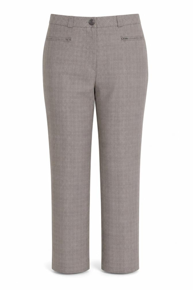 Marks & Spencer Womens Brown Check  Trousers  Size 16 L27 in