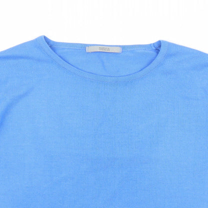 M&S Womens Blue   Basic Blouse Size 12