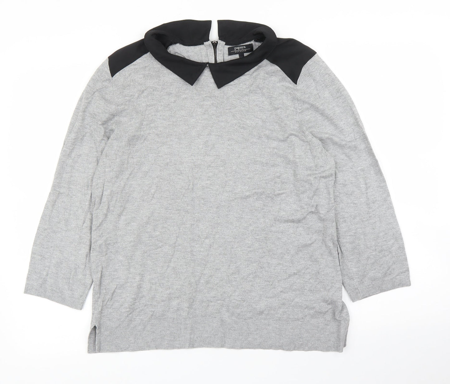 Papaya Womens Grey   Basic Blouse Size 16