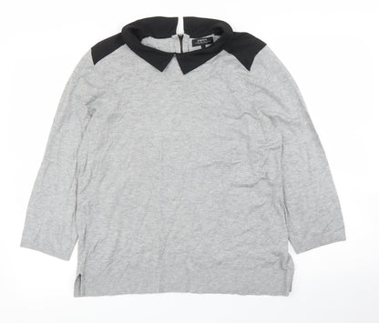 Papaya Womens Grey   Basic Blouse Size 16