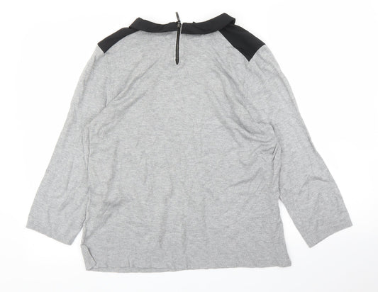 Papaya Womens Grey   Basic Blouse Size 16