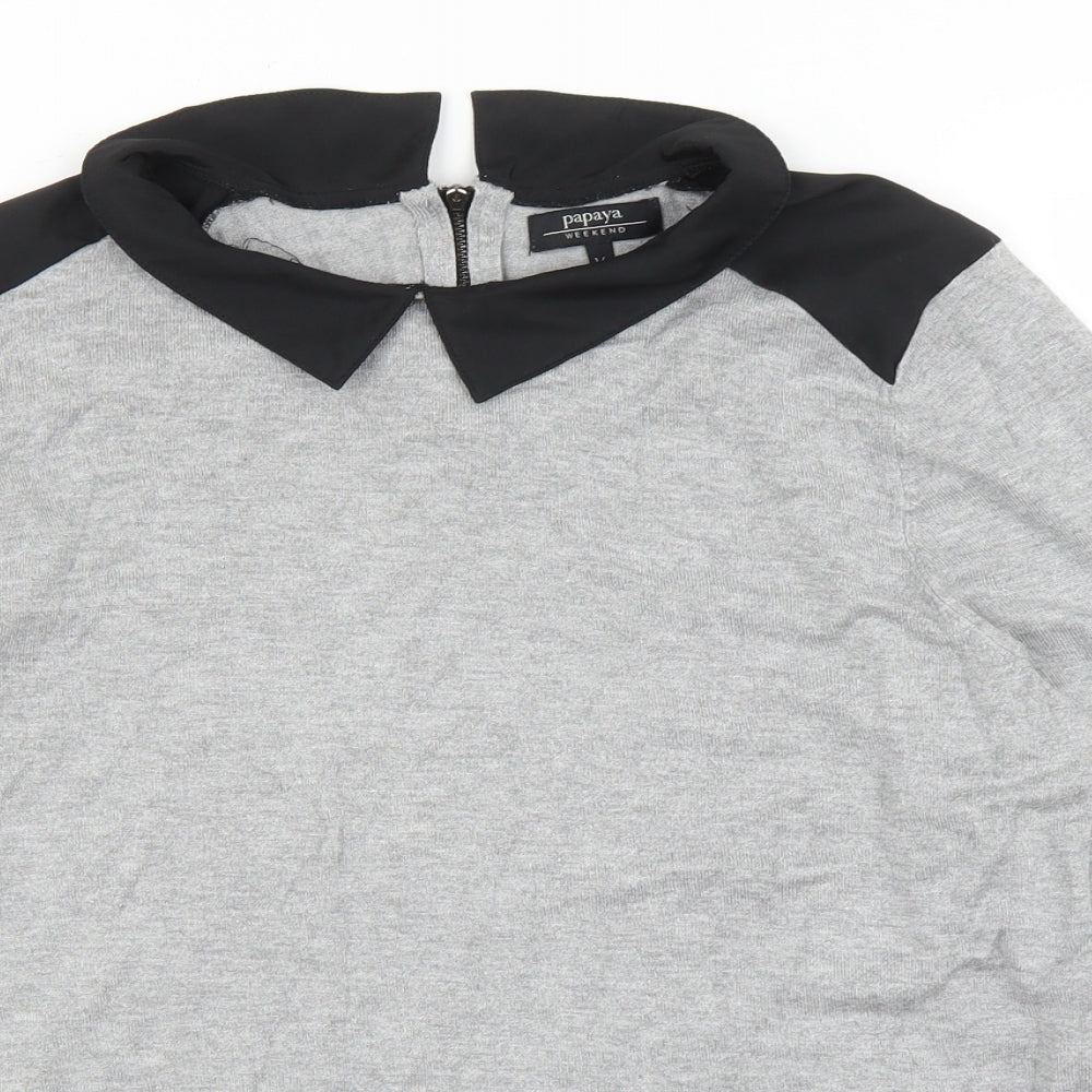 Papaya Womens Grey   Basic Blouse Size 16