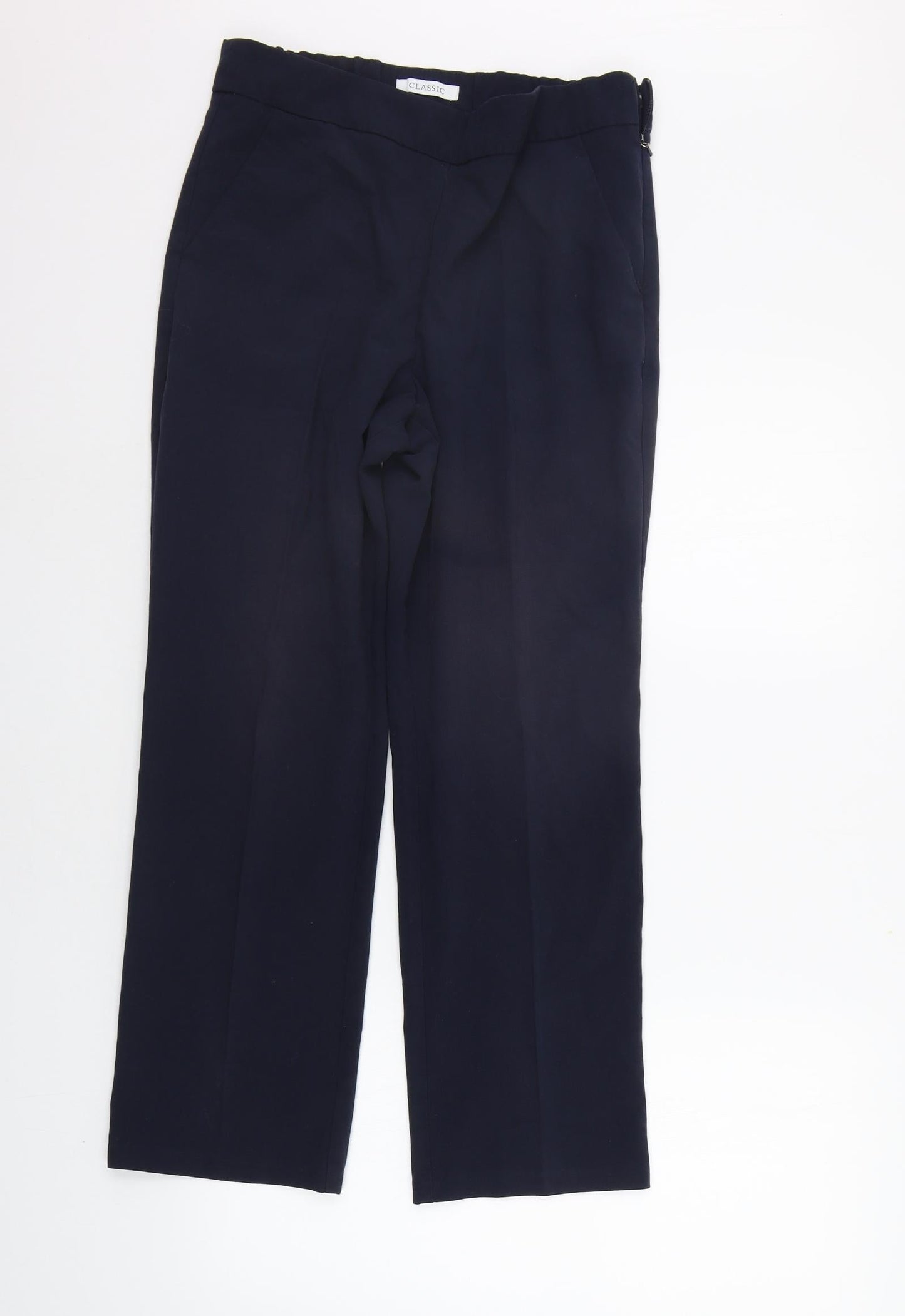 Womens UK Size 10 Marks and Spencer Regular Fit  Blue Trousers