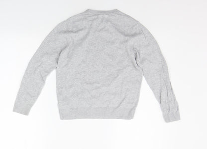 H&M Girls Grey   Pullover Jumper Size 7-8 Years  - christams