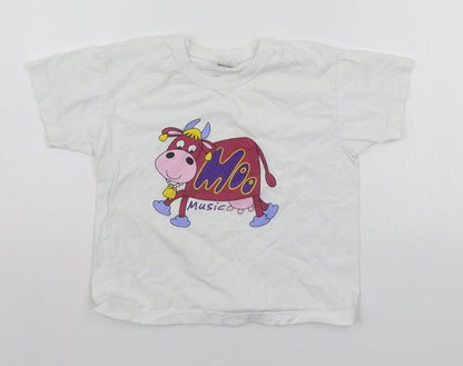 Fruit of the Loom Boys White   Basic T-Shirt Size 3-4 Years  - COW