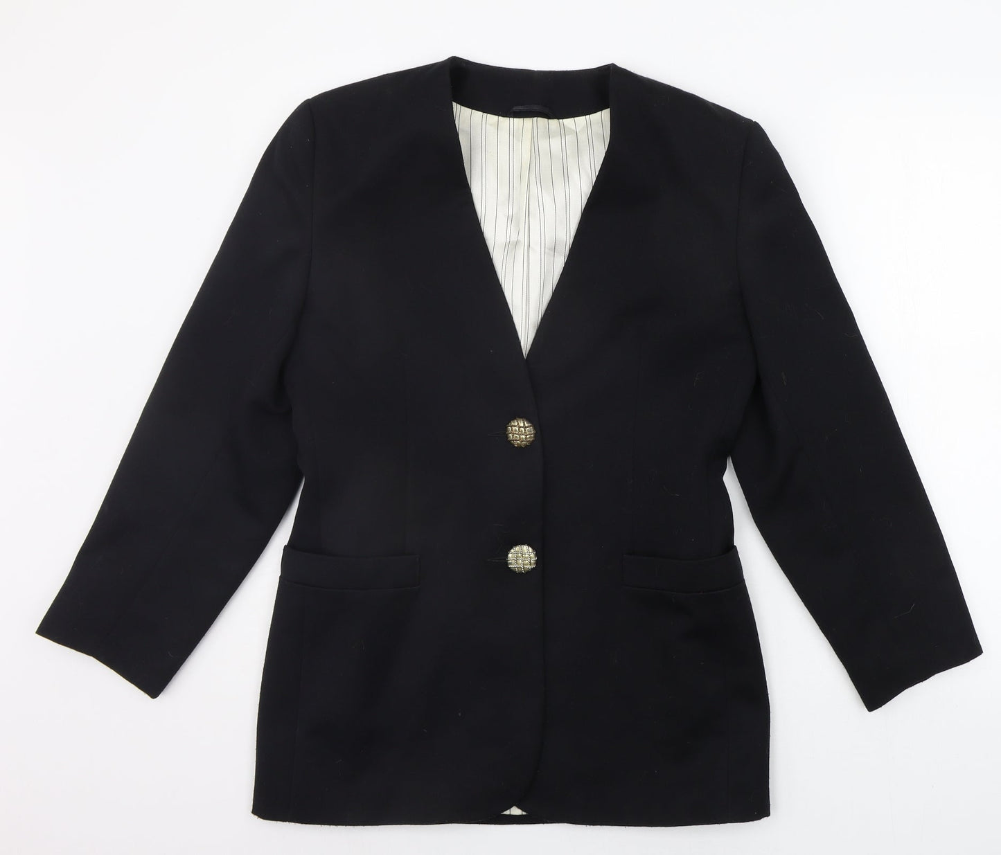 Womens UK Size 10 Hamells Regular Black Suit Jacket
