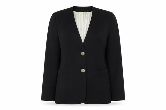 Womens UK Size 10 Hamells Regular Black Suit Jacket
