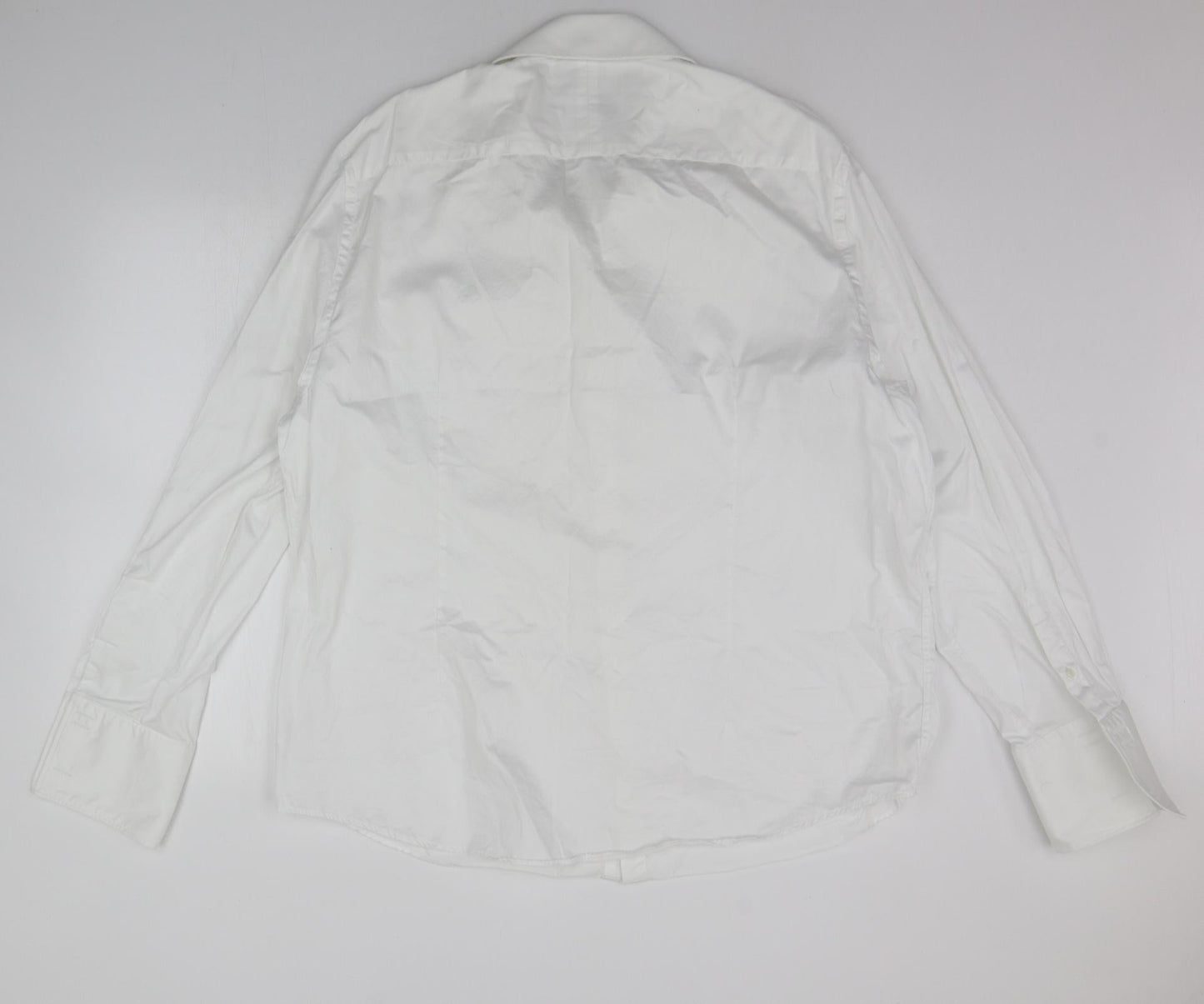 Mens UK Size 18.5 Hammond & Co. White  Button-Up Long Sleeve Casual Shirt