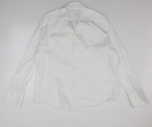 Mens UK Size 18.5 Hammond & Co. White  Button-Up Long Sleeve Casual Shirt