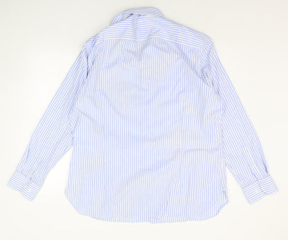 Mens UK Size 18 Hammond & Co. Blue  Button-Up Long Sleeve Casual Shirt