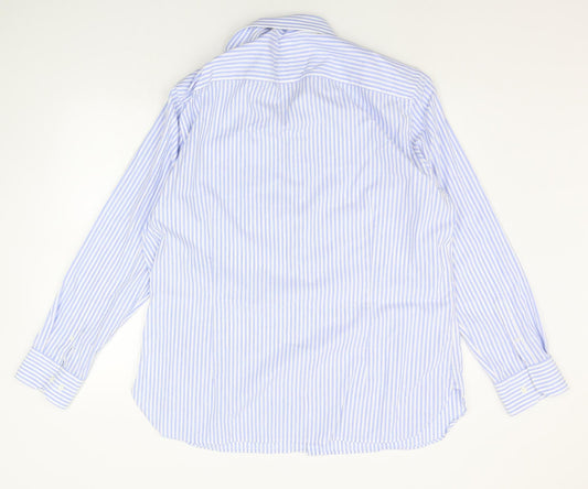 Mens UK Size 18 Hammond & Co. Blue  Button-Up Long Sleeve Casual Shirt