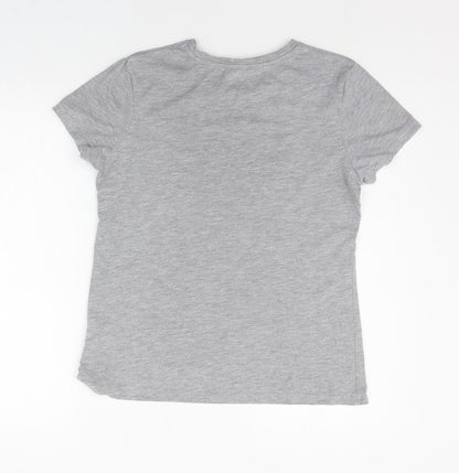 Womens UK Size 10 Peacocks Grey Basic Polo