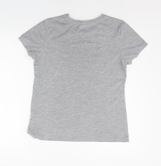 Womens UK Size 10 Peacocks Grey Basic Polo