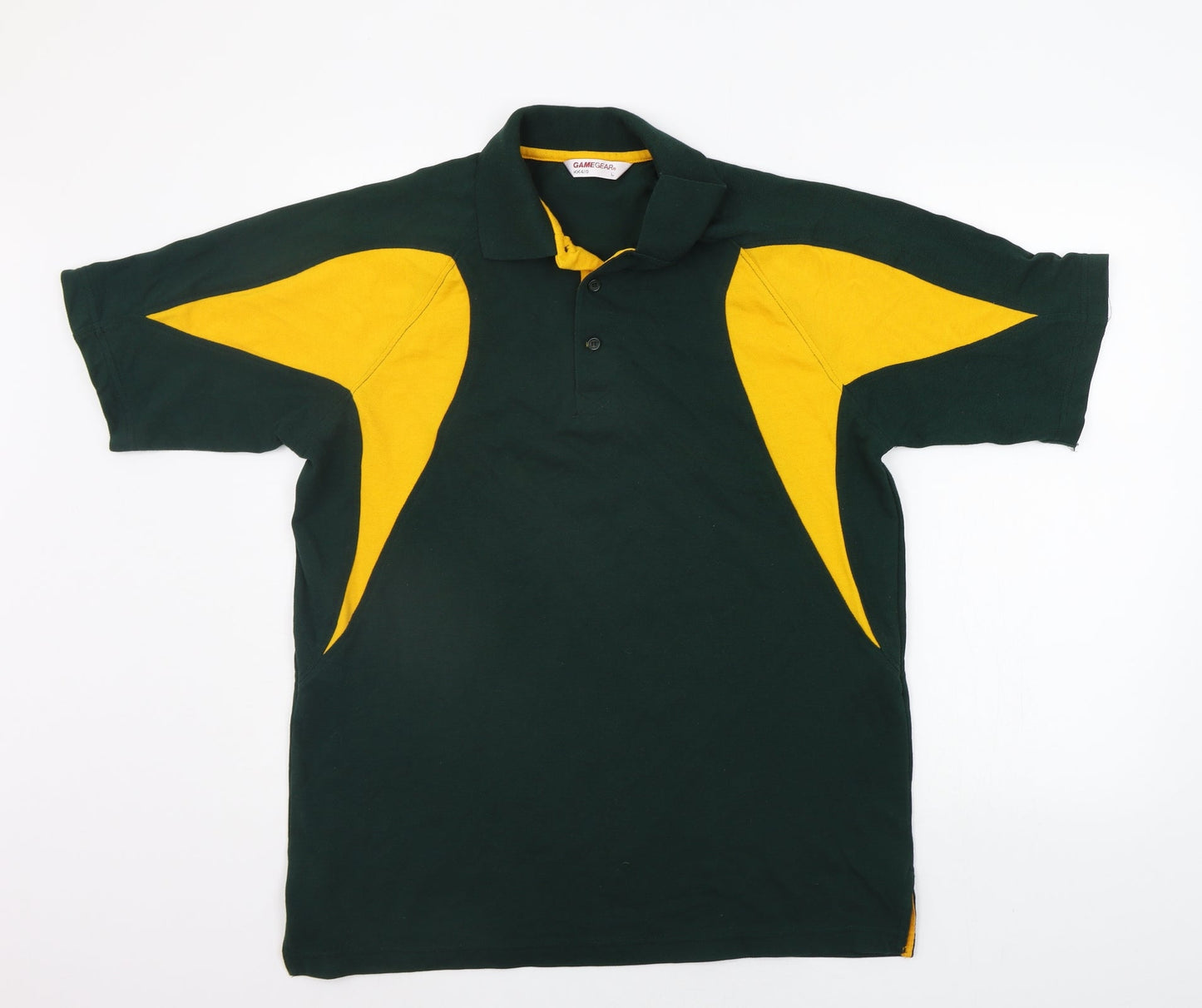 Game Gear Mens Green Houndstooth   Polo Size L