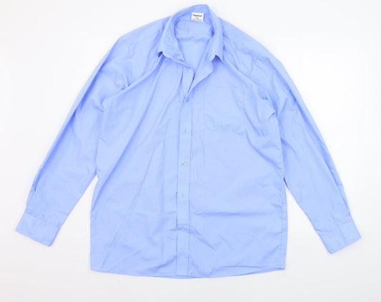 Banner Mens Blue    Button-Up Size 15.5