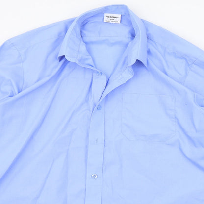 Banner Mens Blue    Button-Up Size 15.5