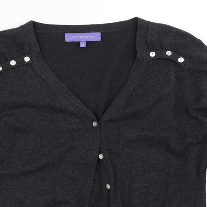 Autonomy Womens Grey   Cardigan Jumper Size 14